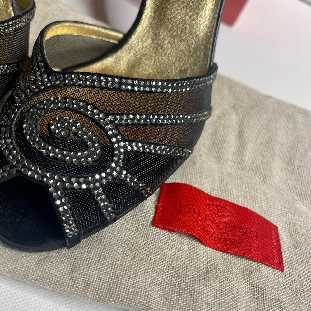 Valentino Diamante Netting D'Orsay Pump - Picture 5 of 11